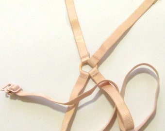 Tan Stretch X Racer Bra Straps. Stretchy Adjustable & Removable. Will not give support.