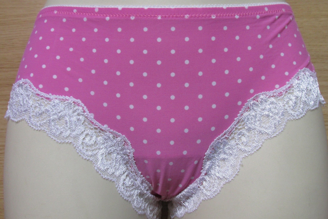 Polka Dot Sexy Frill Ruffle Lace Panties Knickers. W 23/34 UK 8/10