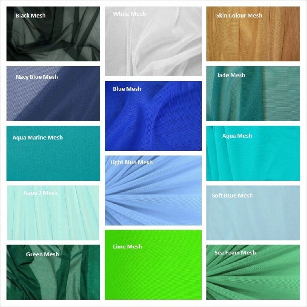 Mesh Colour and Fabric Chart - Not for Sale - Etsy Canada