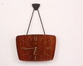 Vintage Working Mechanical Wall Clock with Key Wind-up USSR Soviet Clock
