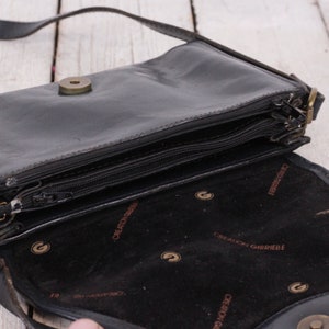 Creation Gabrielle Bag, Dark Blue Leather Purse, Shoulder or Crossbody Bag, Minimalist Purse, Envelope Clutch, Soft Leather image 7