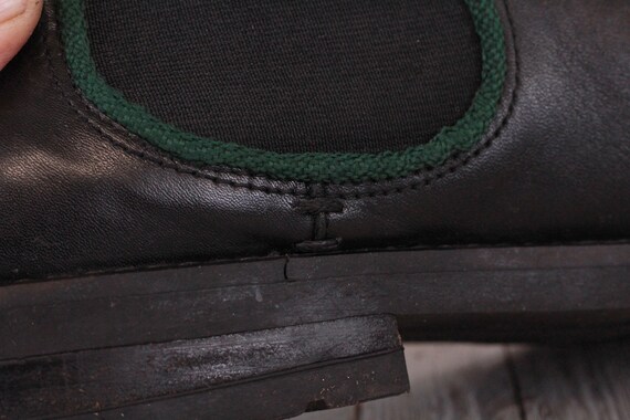 Vintage Men's Ankle Boots  Black Leather Boots Si… - image 8