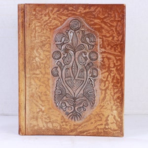 Vintage Leather Portfolio: Folding Billfold Folder, Magazine Cover