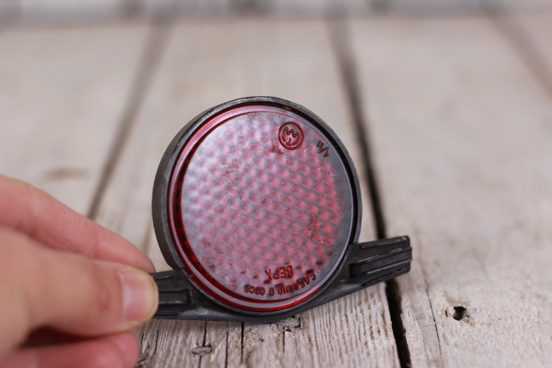 Vintage Round Red Bicycle Reflector Etsy UK