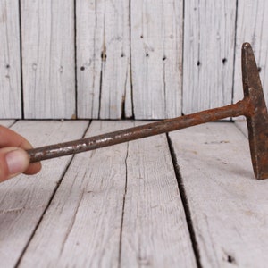 Vintage Welding Metal Hammer, Primitive Wedge Tool, Knock Slag Hammer