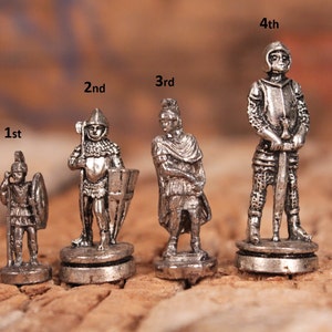 Vintage Metal Chess Piece Bishop Figure Art Interior