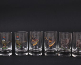 Vintage Set of Six Shot Glasses in Original Box