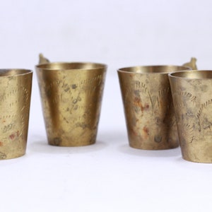 Vintage brass cup with handle, Brass coffee cup, Brass mug, Farmhouse rustic kitchen cup, Modern housewares