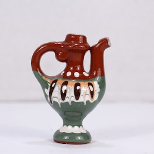 Vintage Ceramic Pitcher Whistle, Small Toy Flute Ocarina, Ceramic Whistle and Water Warbler, Flute Water Whistle, Troyan Pottery Souvenir