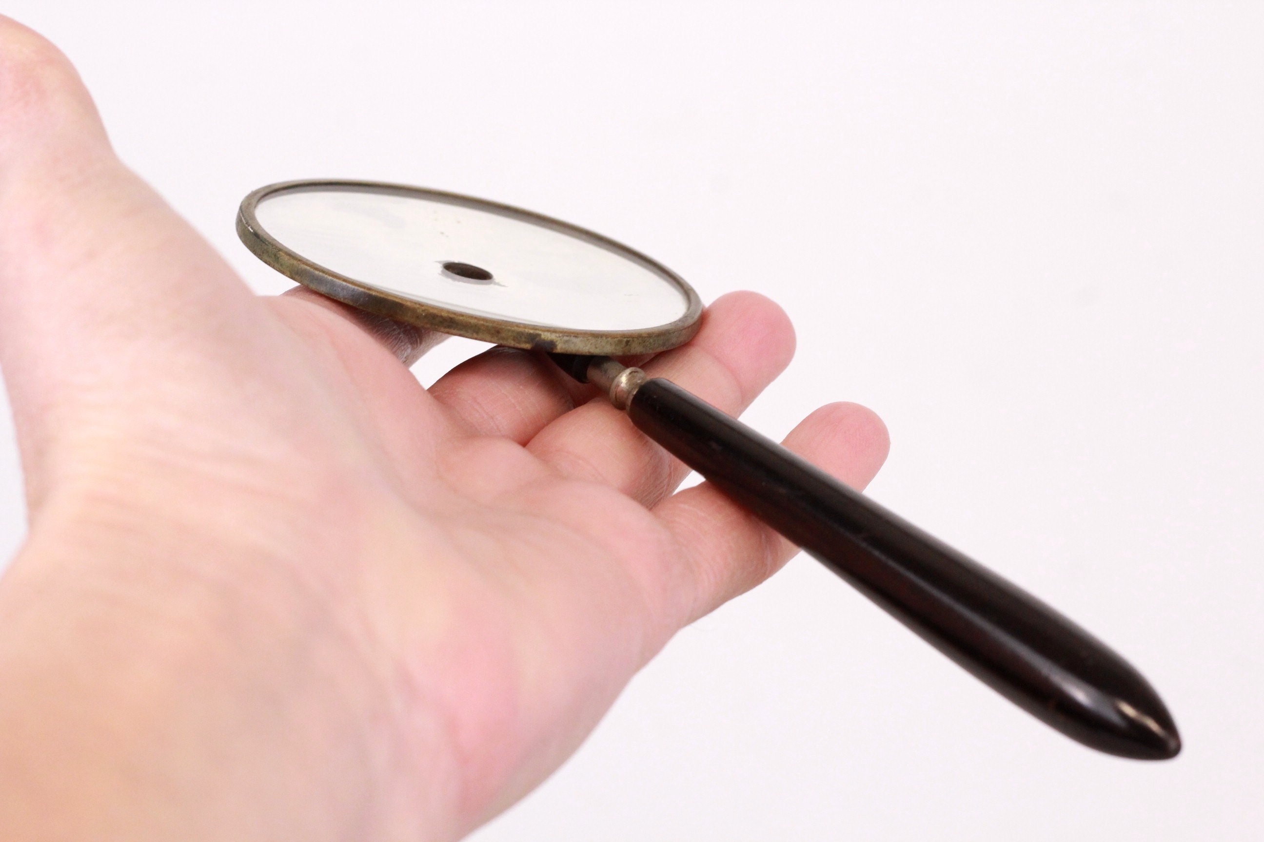 英国　ヴィンテージ　手鏡　ブラシ 英国ヴィンテージ手鏡ブラシ