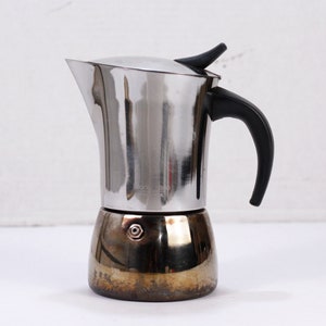 Vintage Gat Inox Espresso Maker: 6-Cup Italian Coffee Pot
