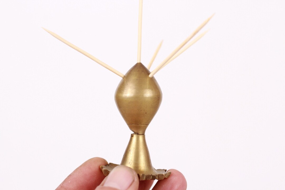 Vintage Brass Toothpick Holder Etsy