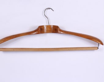 Vintage Wooden Clothes Hanger Rustic Pants Clothes Hangers Antique Hanger 40s Old Store Hanger