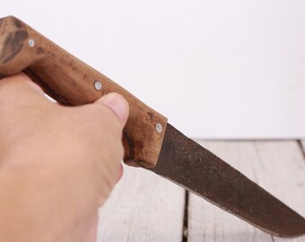 Vintage European Hunting Knife, Butcher Tool, Circa 70s
