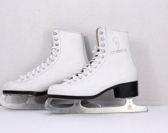 Patines de hielo vintage, zapatos profesionales de patinaje artístico