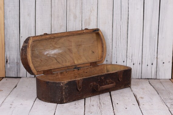small wooden suitcase