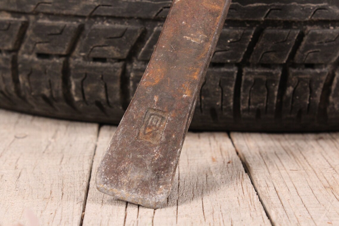 Vintage Tire Lever Metal Tire Tool Rust Car Tyre Lever Old Car Etsy