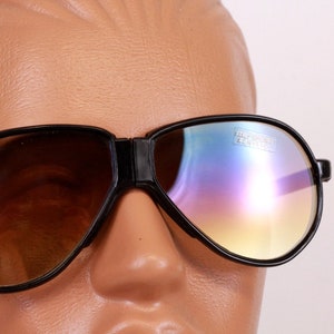 Vintage Folding Sunglasses with Travel Case, Italian Fold-up Aviator Sunglasses