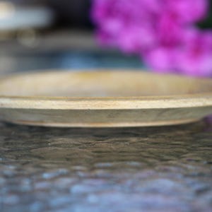 Hand Carved Distressed Wood Plate: Vintage Home Decor (6.1x4.1 inches