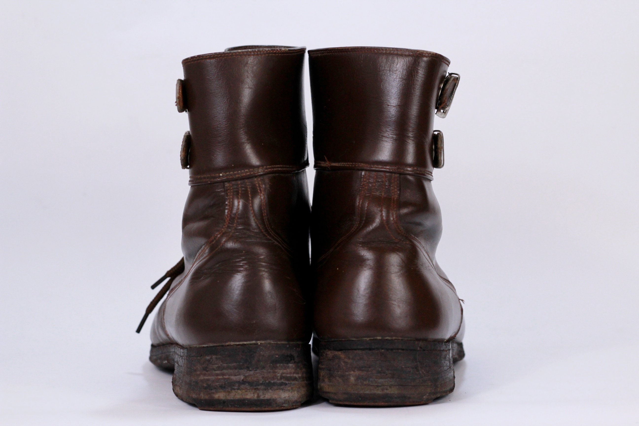 Vintage Soviet Army Leather Chukka Boots, Brown, US 9 - Etsy