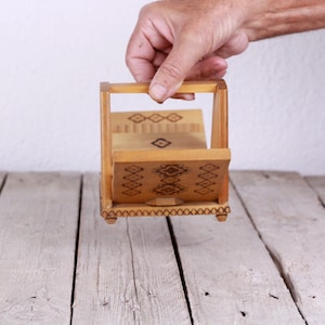 Wooden Cigarette Box, Cigarette Dispenser, 20 Cigarettes Holder, Smoker Accessory