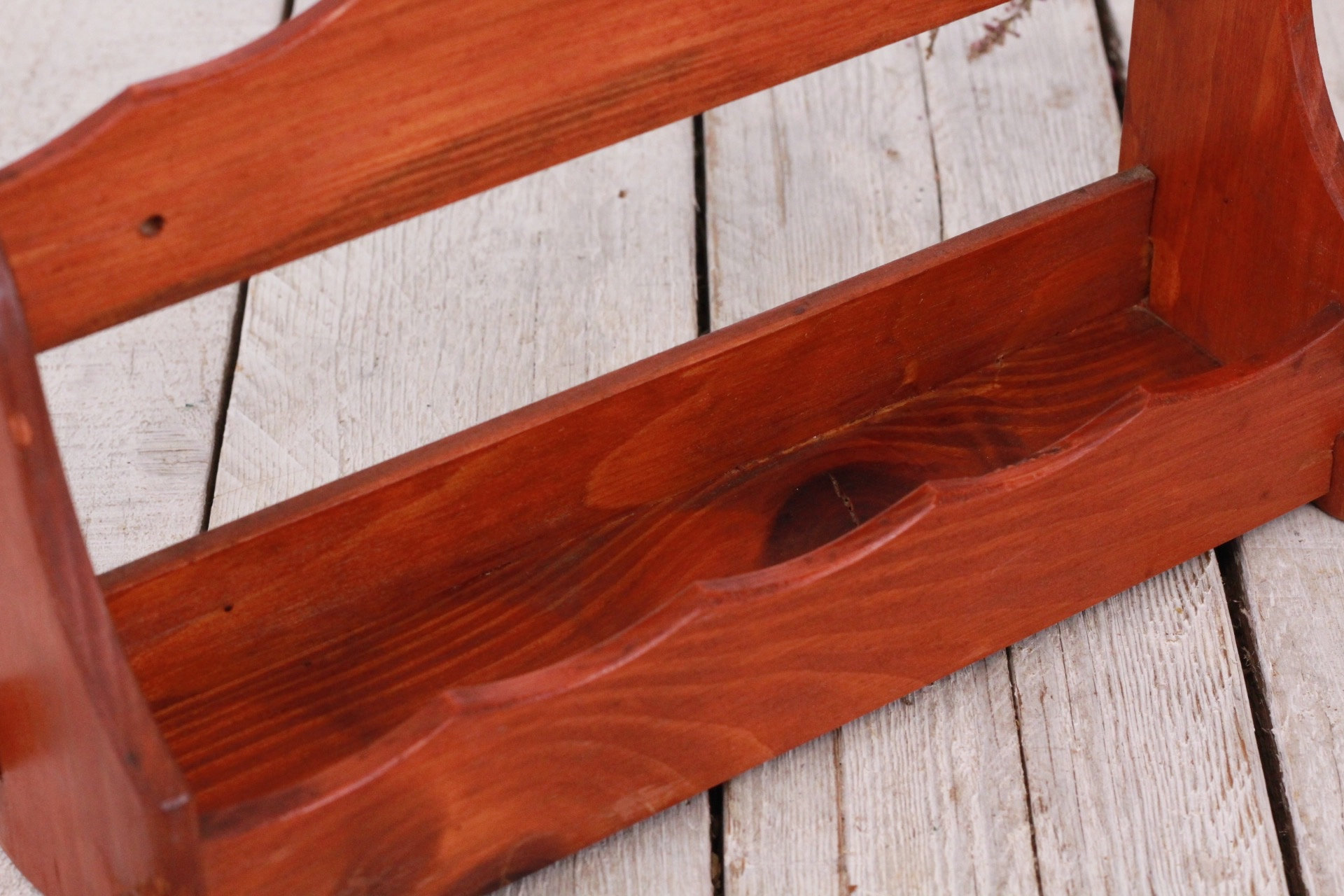 Vintage Wooden Glasses Holder Wall Hanging Shelf Etsy