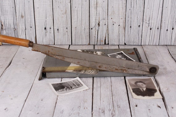 Vintage Curiosity Paper Cutter, Cut Scroll Photos, Photography Tool, Scrapbooking Cutting Guillotine, Photo Cutter