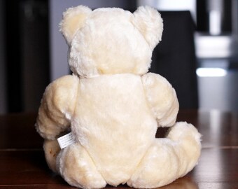 Ancien Ours En Peluche Râpé 35 Cm – Paille Intérieure – État D'Usage
