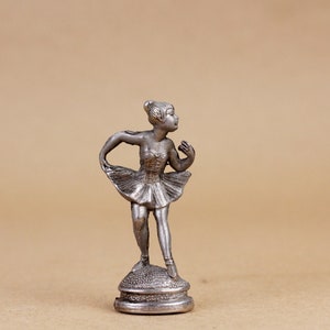 Vintage Metal Ballerina Figurine - Dancer Sculpture (2.8 Inches)