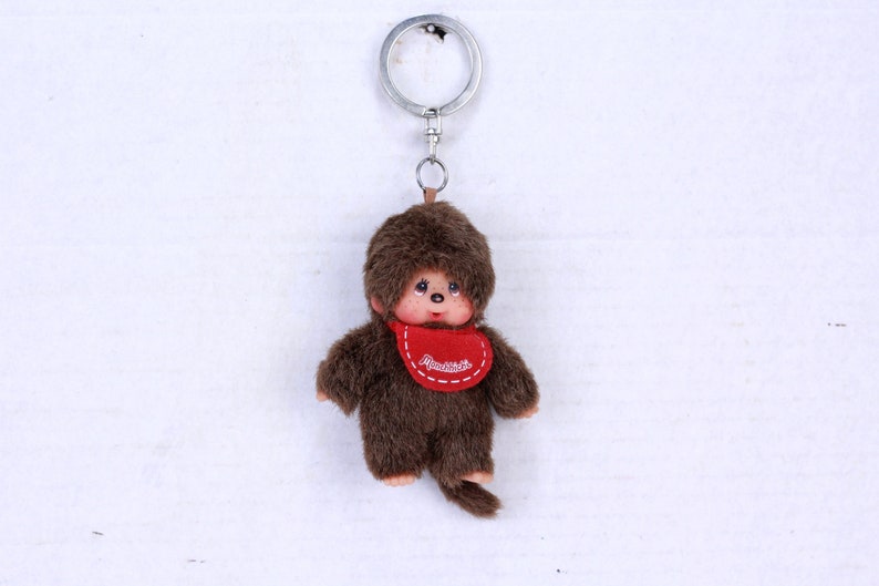 Vintage Monchichi Keychain 1970s Little Monkey Stuffed Toy Etsy