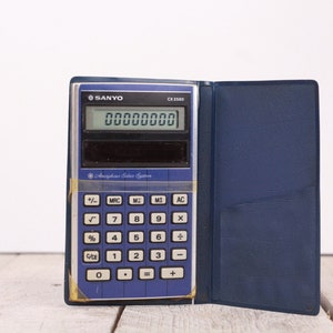 Calculadora científica vintage SANYO CX 2580, calculadora de bolsillo portátil, pantalla LED