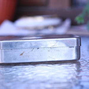 Vintage Stainless Steel Sterilizer Box: Medical Storage Container