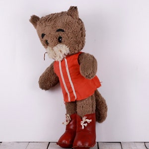 Vintage Puss in Boots Cat Stuffed Animal Toy Vintage