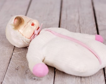 Vintage Sleeping Baby Doll: Collectible Baby Toy