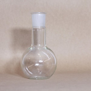 Vintage Laboratory Flask, Bulb, Scientist Glass Beaker, Medical Crucible, Ware, Lab Glass 250 ml, Made in DDR
