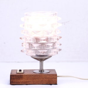 Vintage Bedside Night Light Lamp with Glass Diffuser