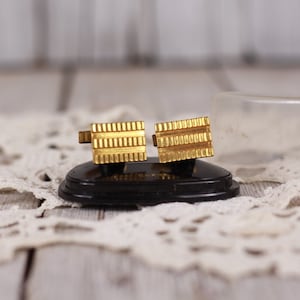 Vintage Brass Cuff Links, Unisex, Fashion Wedding Cufflinks, Boutons de Manchette