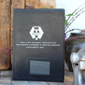 Vintage Black Portfolio Business Folder File Folder Document Folder
