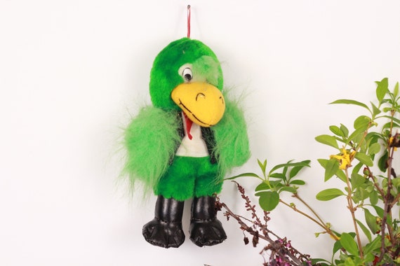 Vintage Wall Hanging Green Plush Parrot Toy -  Canada