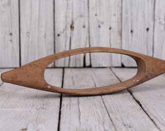 Antique loom shuttle, 19 century wooden weaving, Primitive wall decor, Weaving loom textile boat, Shuttles hand weaving tool, Gift idea