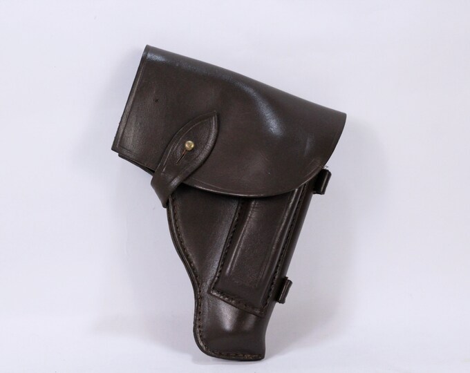 Vintage Gun Leather Holster, Pistol Holster for Makarov, Belt Holster