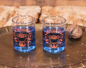 Vintage Whiskey/ Schnapps Shot Glasses Set of Two
