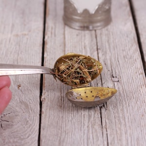 Vintage Brass Tea Spoon Strainer Infuser