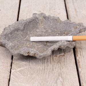 Vintage Aluminum Embossed Ashtray, Outdoor