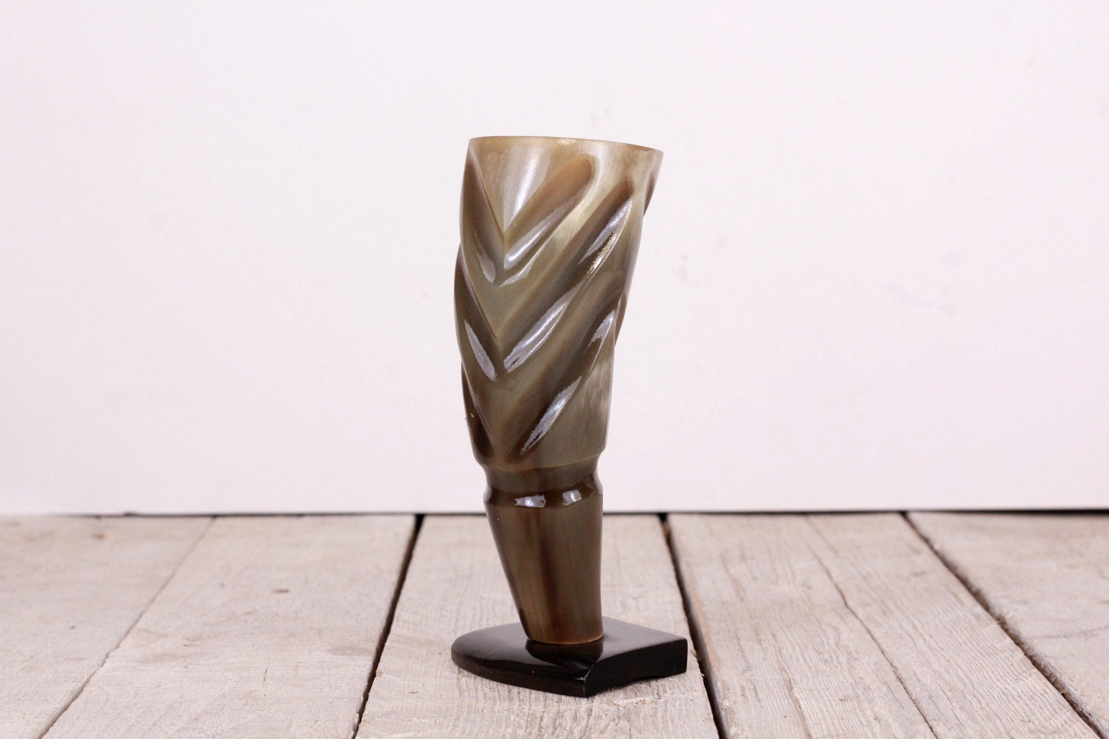 Vintage Cow Horn Pencil Holder Desk Pen Holder Desktop Storage Etsy