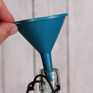Vintage Blue Shabby Plastic Funnel