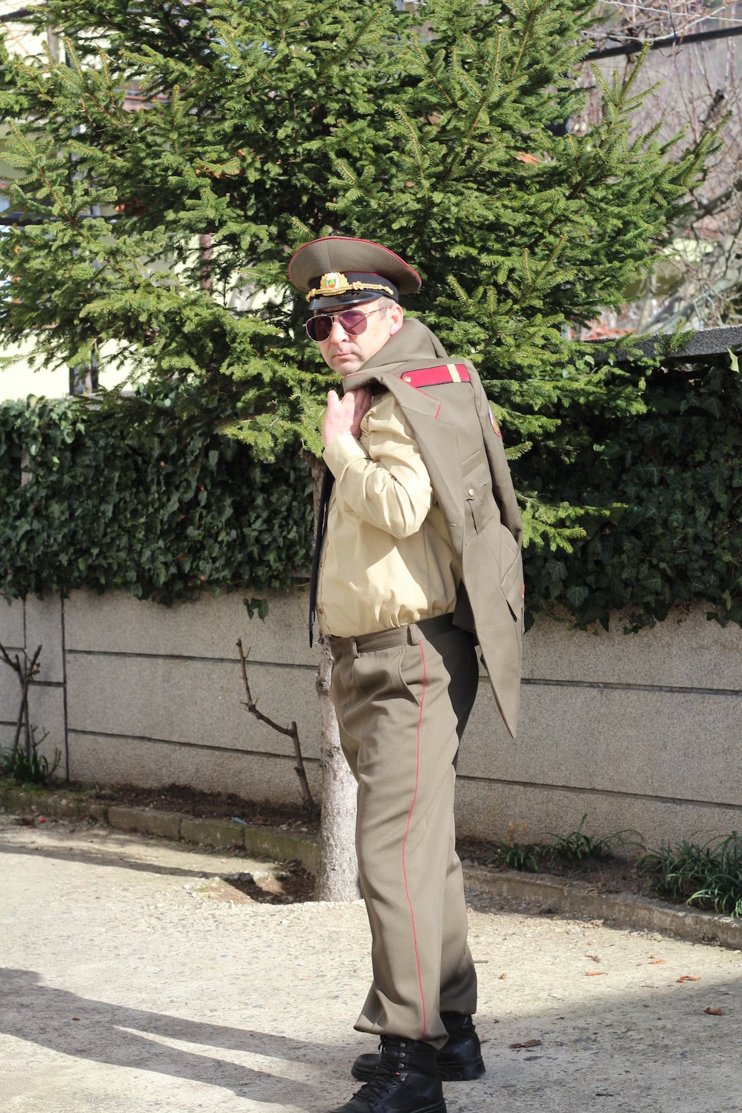 Vintage Military Parade Sergeant Uniform Parade Uniform in the