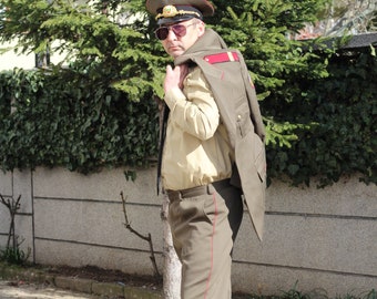 Vintage Military Parade Sergeant Uniform Parade Uniform in The Bulgarian Army Green Army Uniform