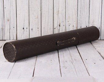 Cylinder map case, Map pouch, Map tube, Drawings holder, Artist tube 70's, Blueprint case, Drawing tube case, Classified document carrying