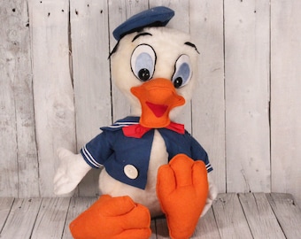 レトロなドナルドダックのぬいぐるみ - Etsy 日本